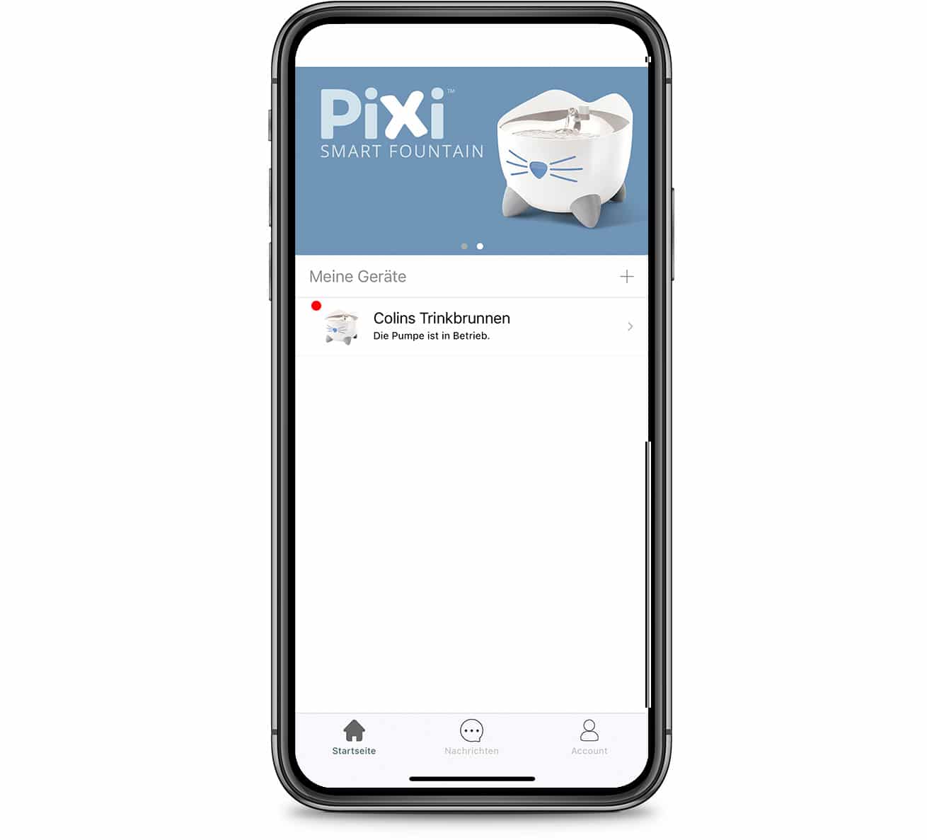 PIXI App – Benachrichtigung zu Firmware-Update