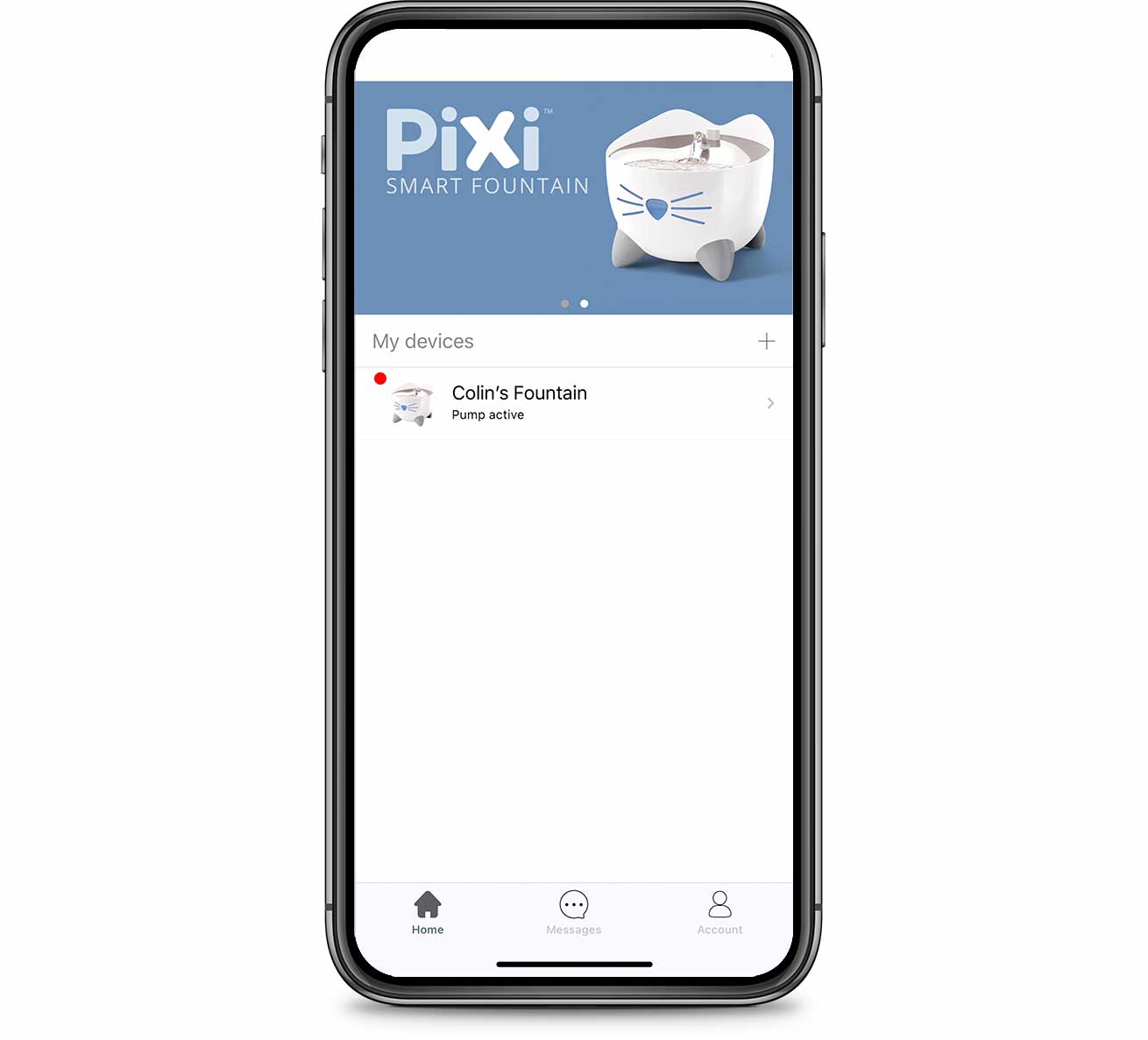 Notification de mise à jour du micrologiciel dans l’appli PIXI
