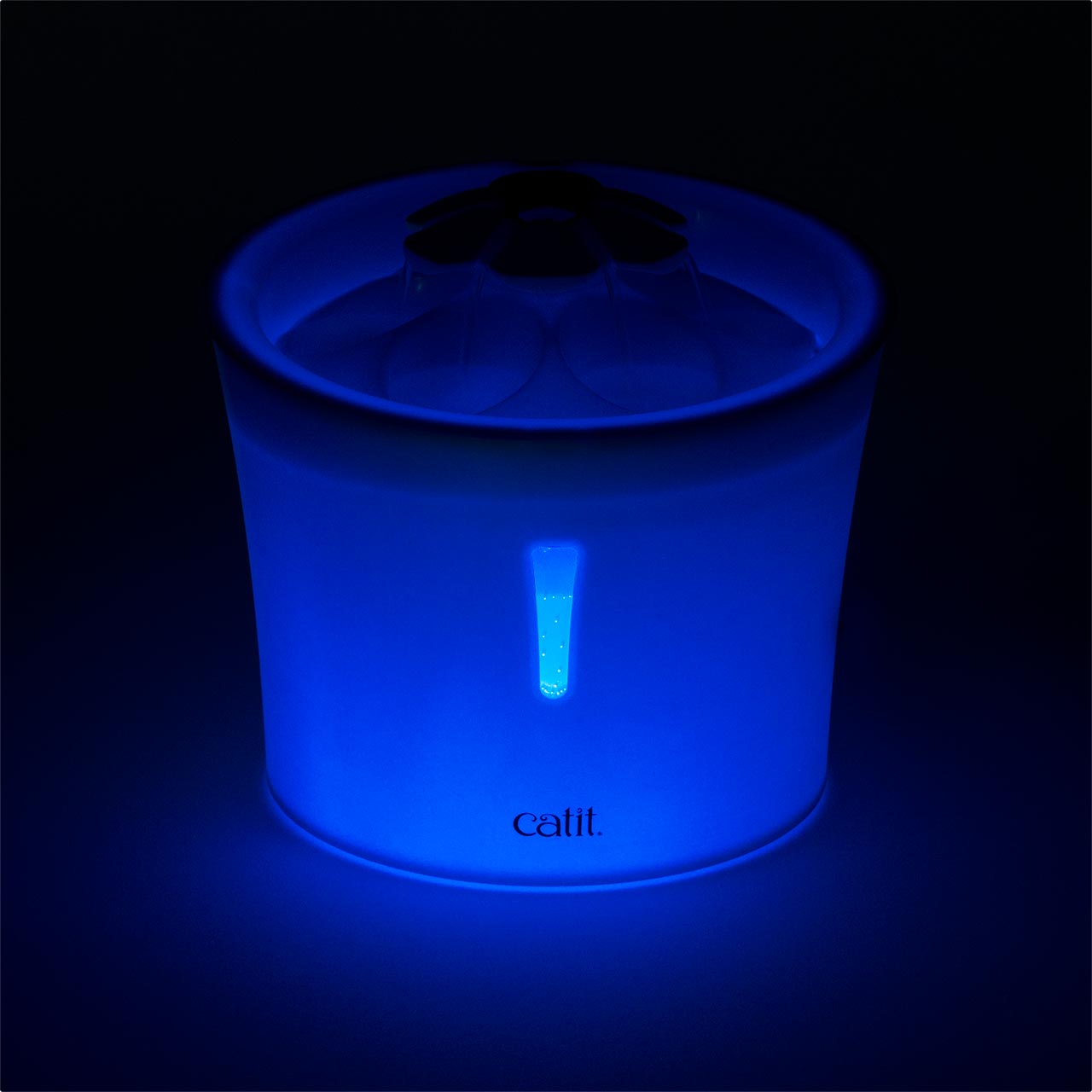 Catit LED Flower Fountain in the dark