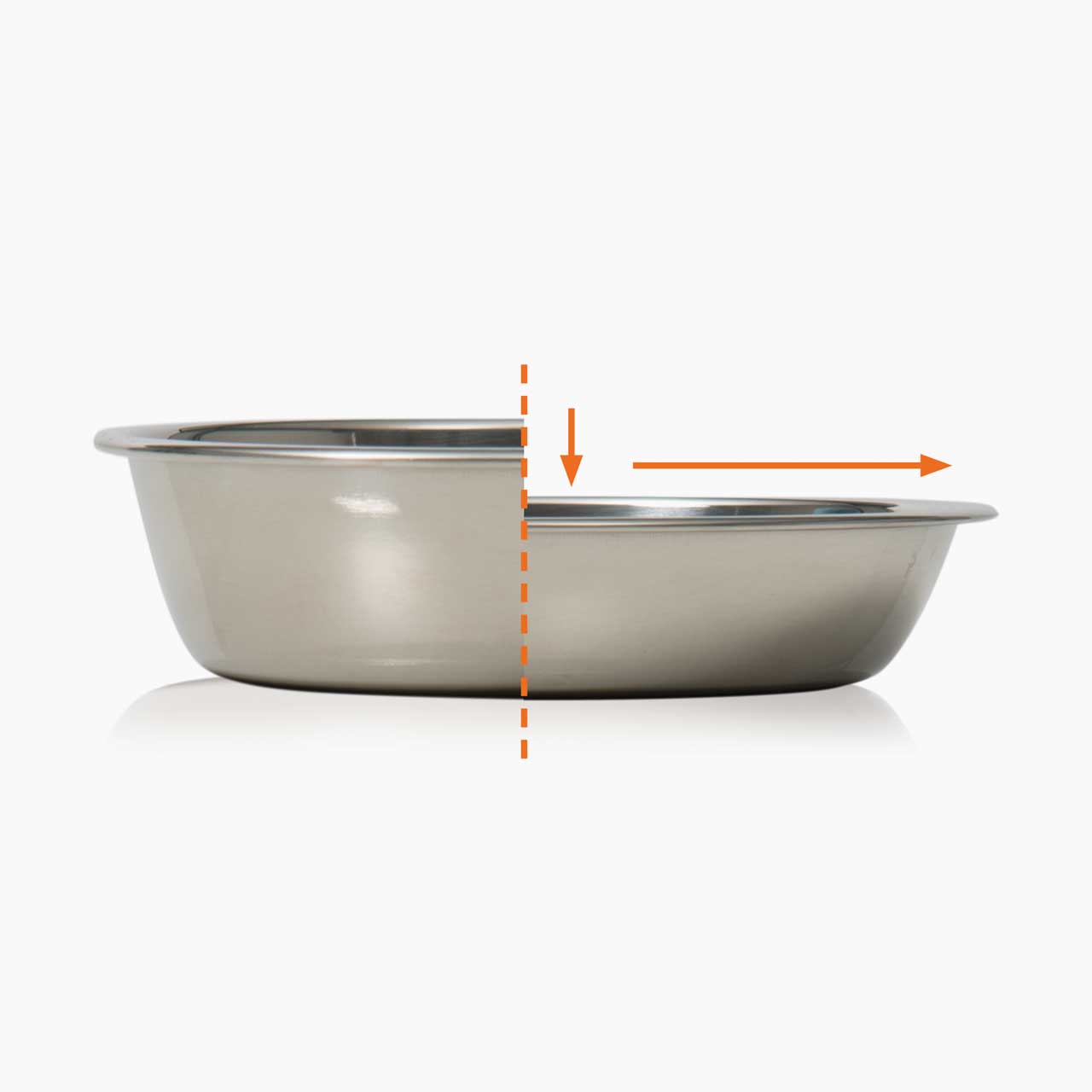 Whisker stress-free design stainless steel dish