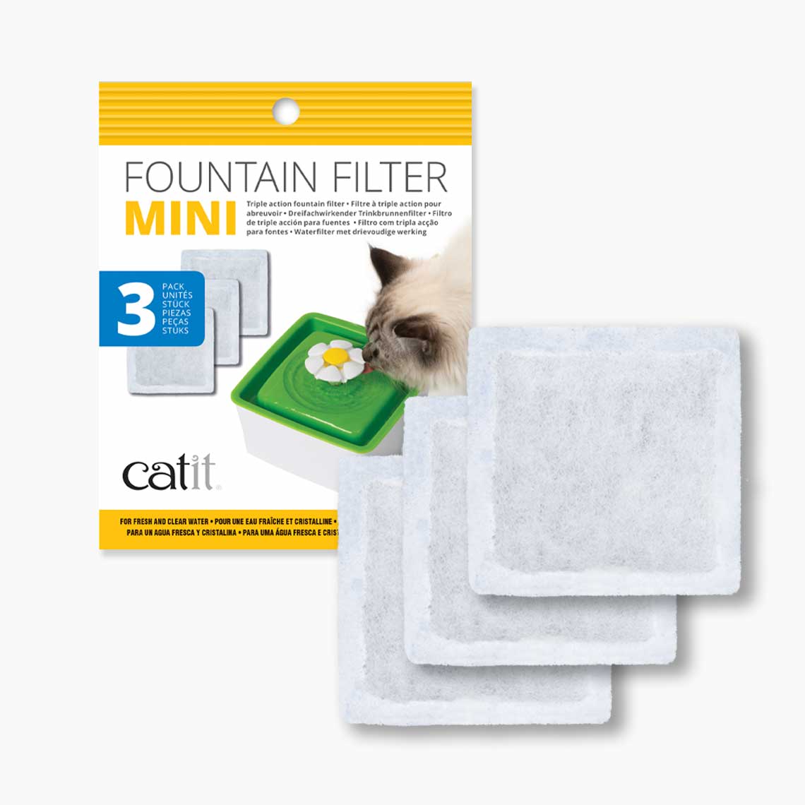 Filtre pour mini abreuvoir Catit avec fleur dans son emballage