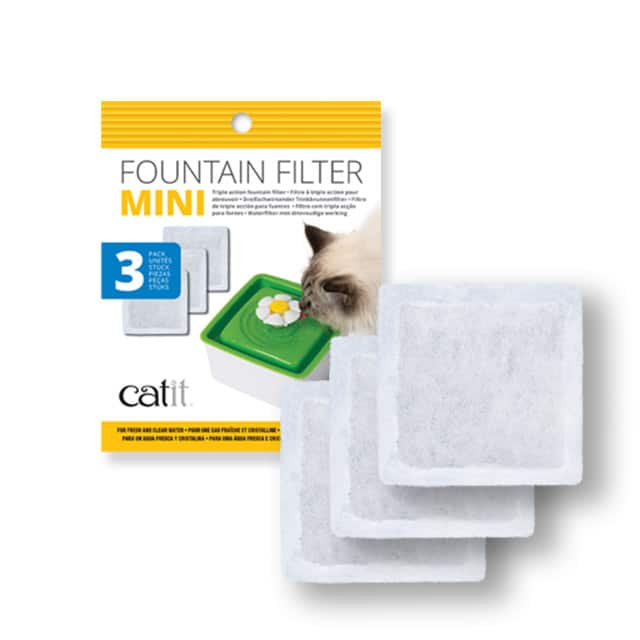6 CATIT FRESH & CLEAR DRINKING FOUNTAIN CARBON FILTERS CARTRIDGE REFILLS 6 X 3 