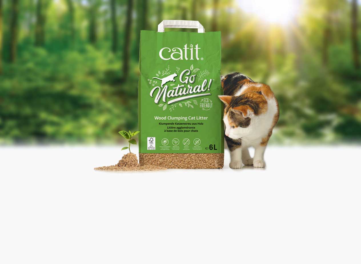 Catit Go Natural Wood Clumping Cat Litter