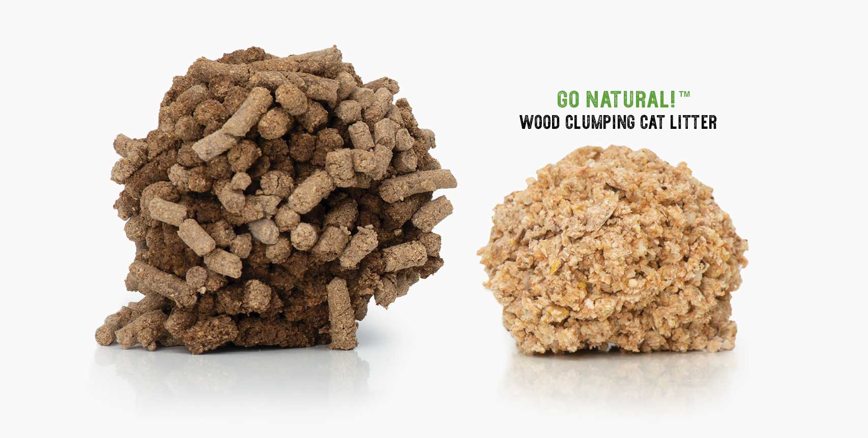 Go Natural Wood Clumping Cat Litter lasts longer and absorbs more waste