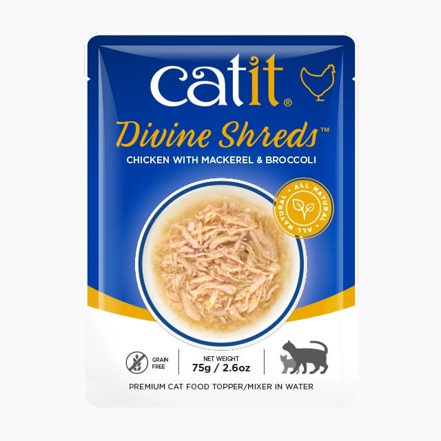 Catit Divine Shreds Kip - Makreel & Broccoli