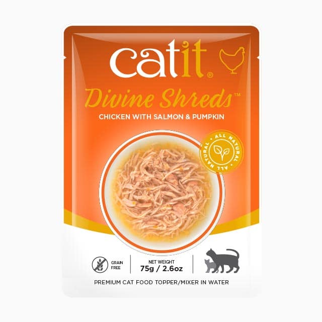 Catit Divine Shreds de Frango com Salmão e Abóbora