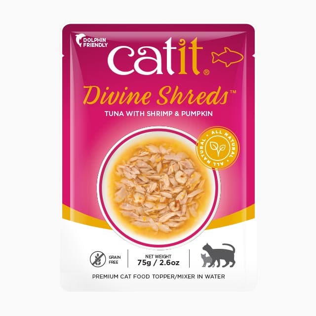 Catit Divine Shreds de Atum com Camarões e Abóbora