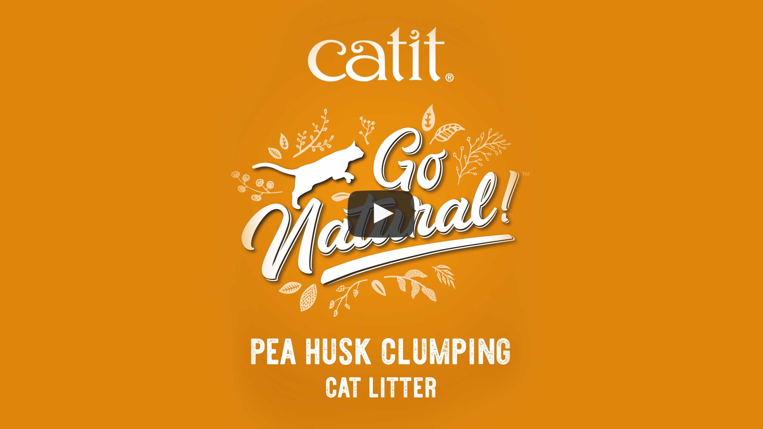Vidéo sur la litière agglomérante Catit Go Natural à base de cosses de pois pour chats