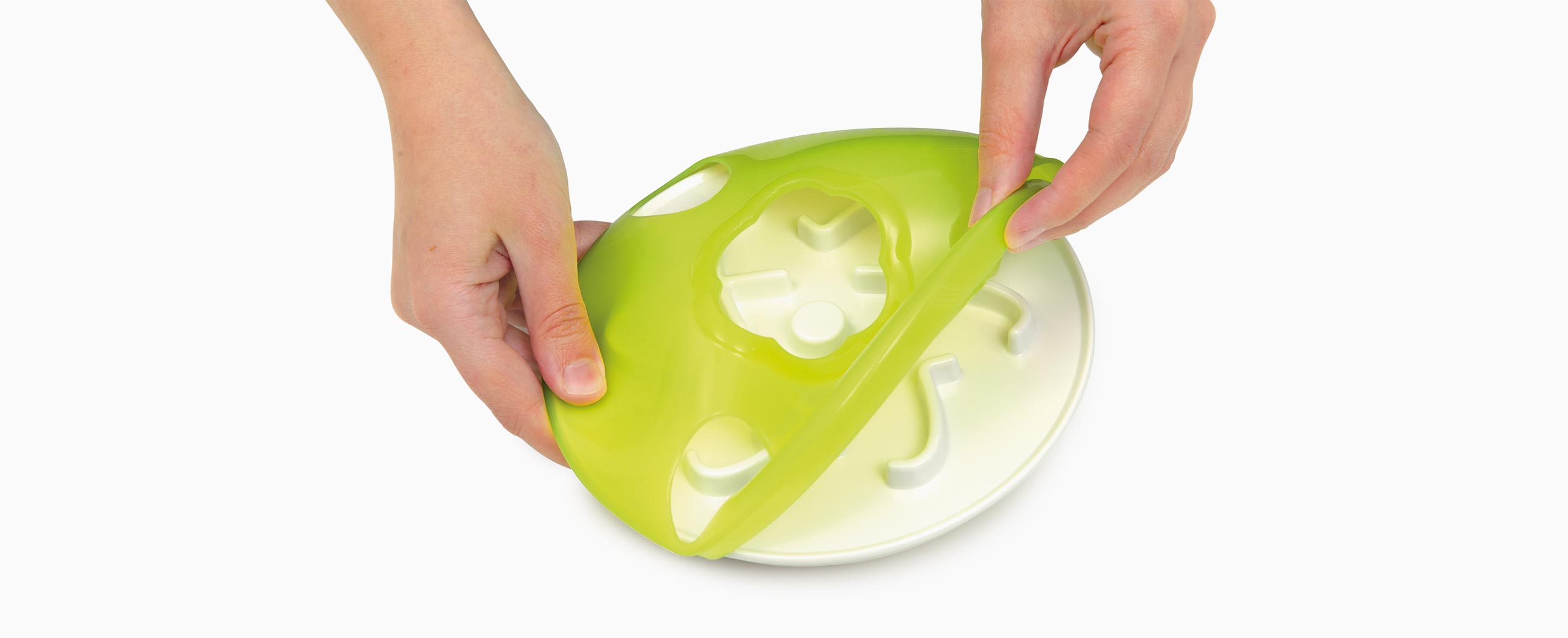 Capa de silicone removível para facilitar a limpeza na maquina de lavar louça