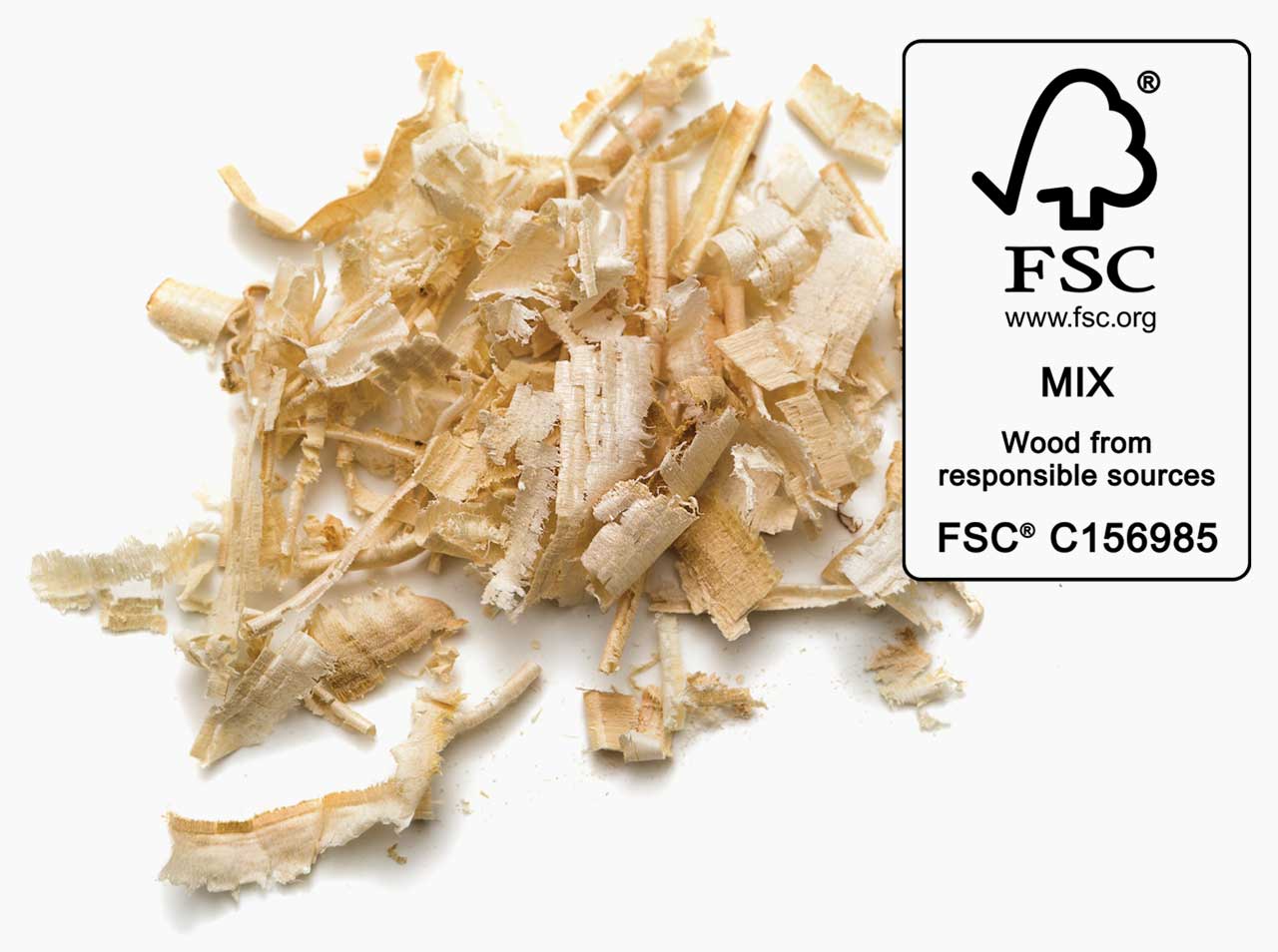 FSC-certified recycled wood from sustainably managed forests