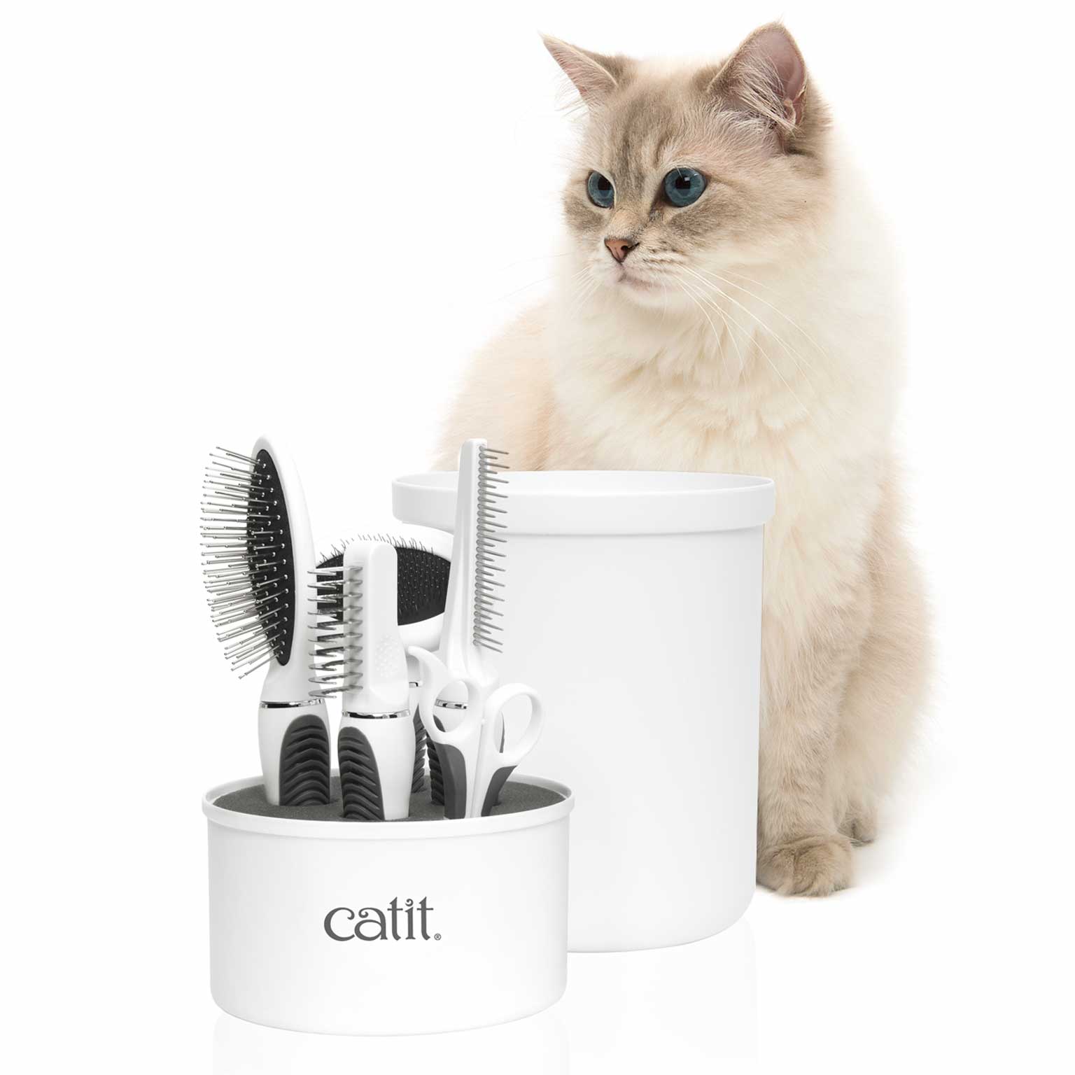 Grooming supplies for longhaired cats