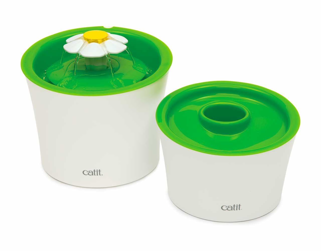 Catit Multi Feeder & Catit Flower Fountain are great together