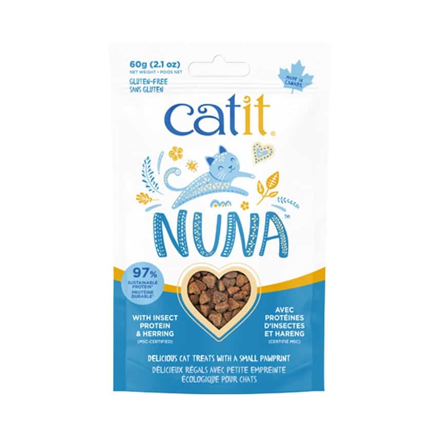 Gâteries Catit Nuna  – Recette de protéines d’insectes et hareng