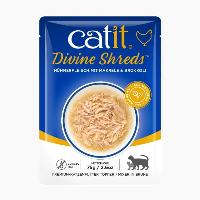 Catit Divine Shreds Hühnerfleisch – Makrele & Brokkoli