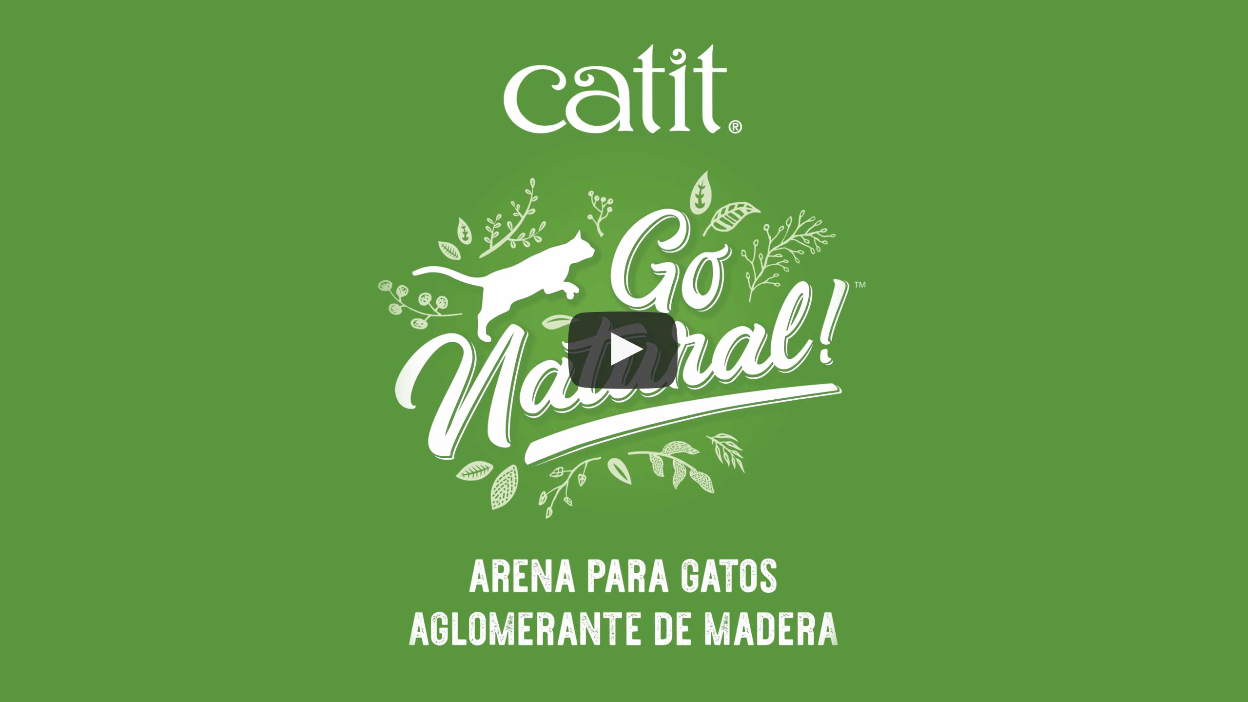 Arena Aglomerante para Gatos de Madera Catit Go Natural video