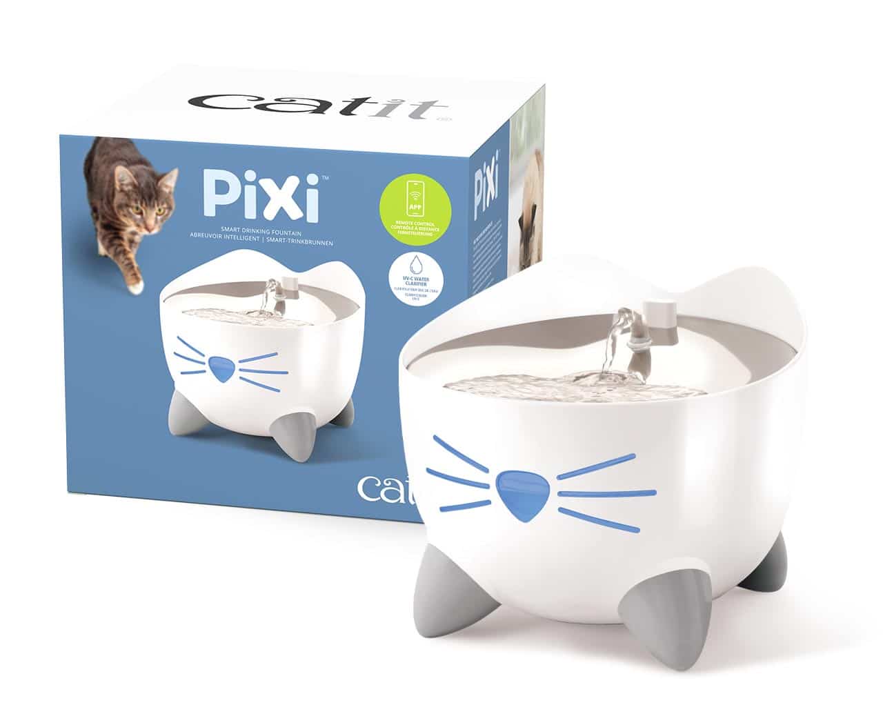 PIXI Smart Fountain with packaging