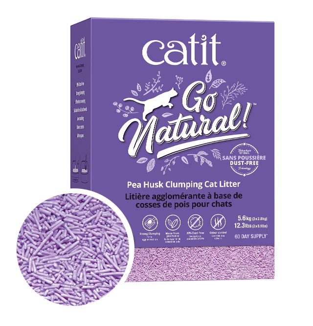Go Natural Klumpende Katzenstreu aus Erbsenhülsen – Lavendel-Duft