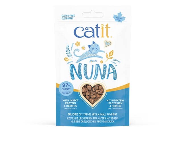 Catit Nuna Snacks - Receita de Proteína de Inseto e Arenque