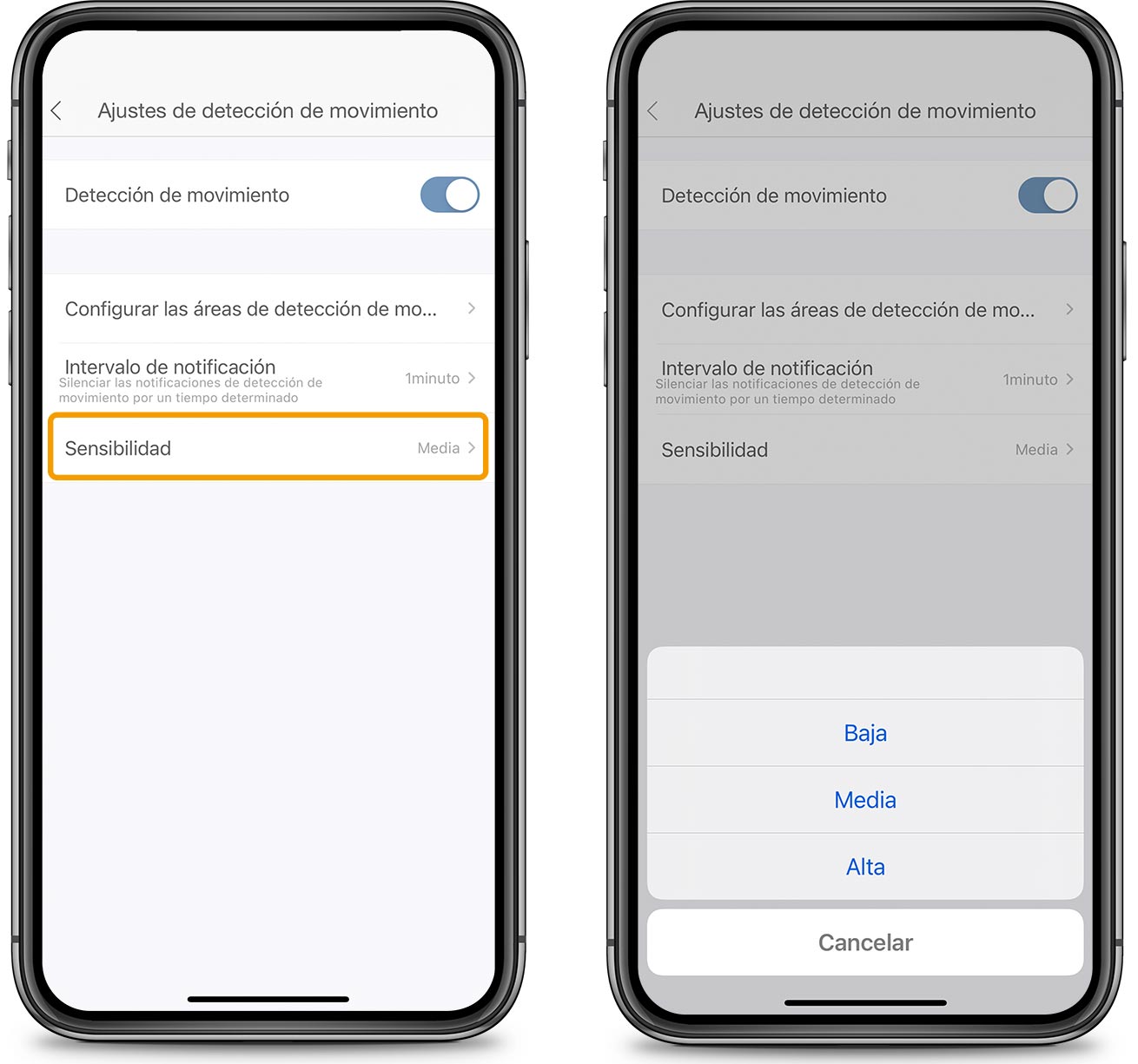 Sensibilidad en la detección de movimiento en la app PIXI