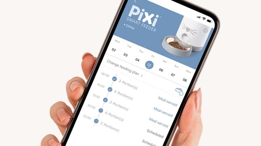 Wi-Fi integrado e aplicativo gratuito PIXI para controle remoto e notificações