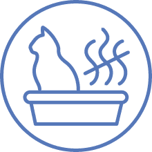 ikona – redukcja nieprzyjemnych zapachów z kuwety