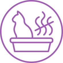 ikona – redukcja nieprzyjemnych zapachów z kuwety
