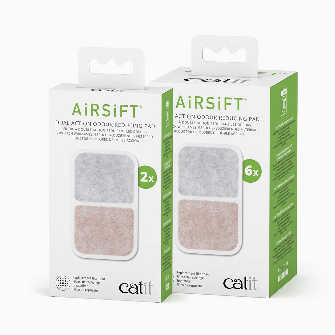 Airsift Verpackungen mit 2 oder 6 Pads