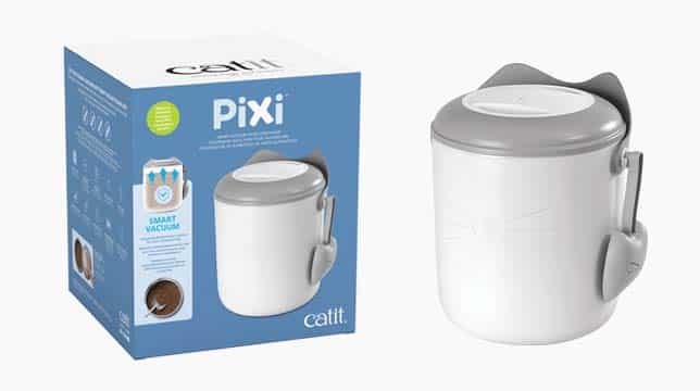 Catit PIXI Smart Vacuum litter disposal unit and its packaging