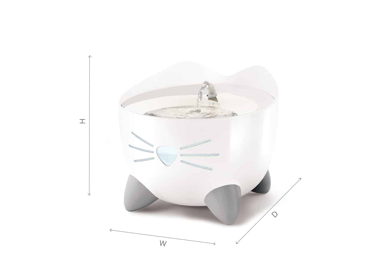 Measurements Catit PIXI Fountain with stainless steel top