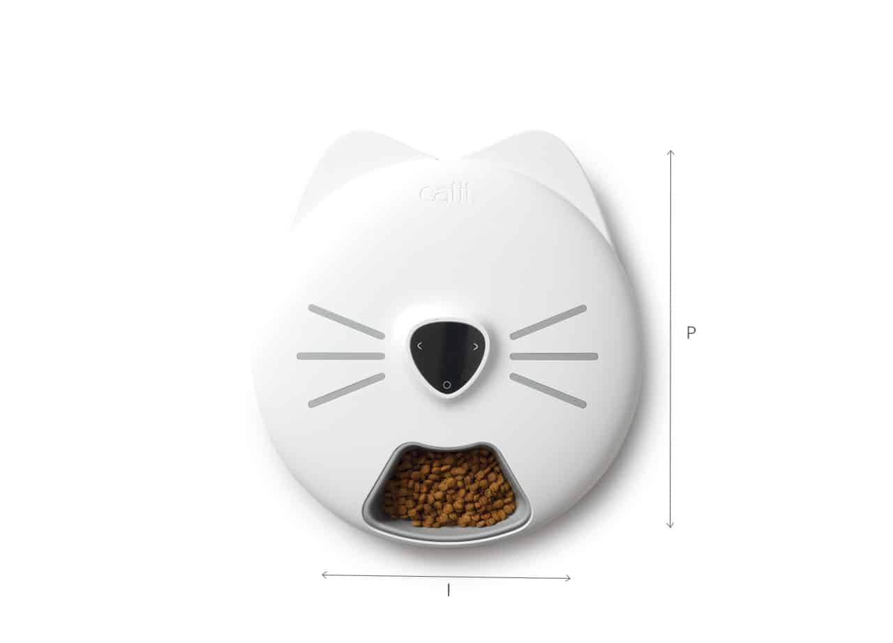 Dimensions Distributeur intelligent Catit PIXI de 6 repas