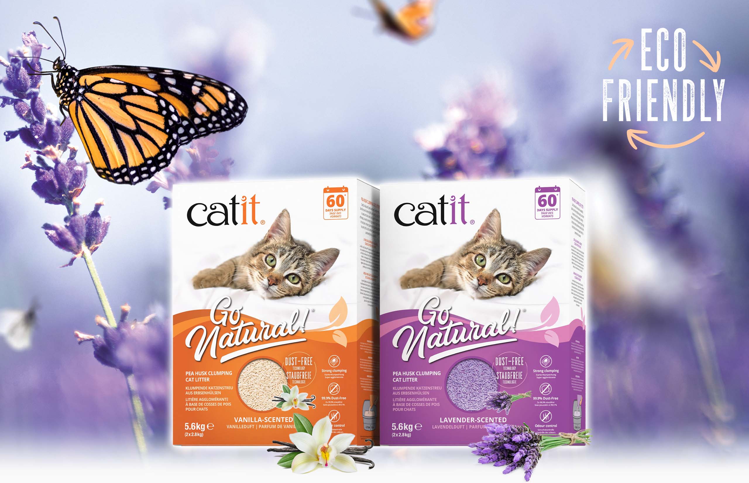 Catit Go Natural Pea Husk Clumping Cat Litter EU