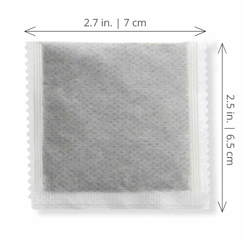 Catit catnip bag with dimensions of 2.7 inches (7 cm) wide by 2.5 inches (6.5 cm) high