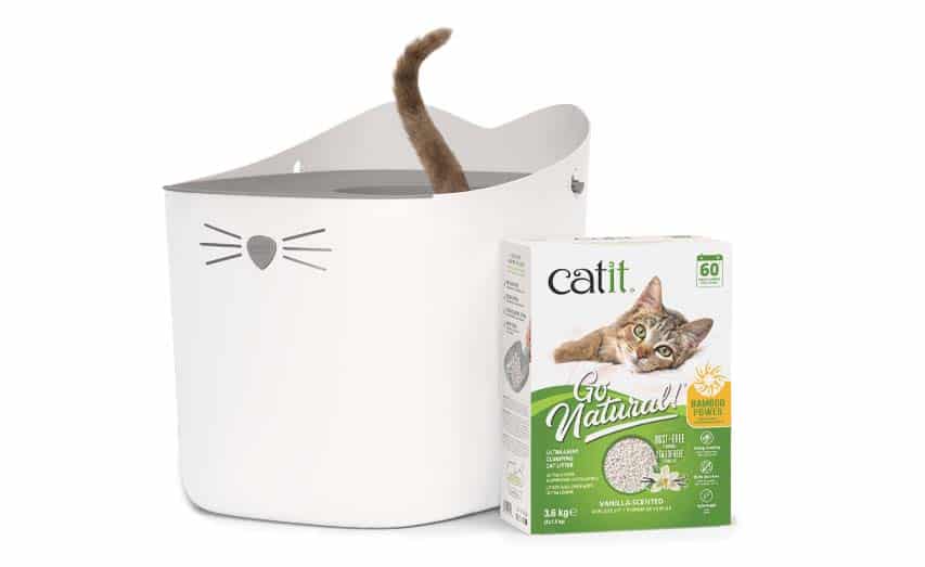 Catit PIXI Litter Box and Go Natural Utra-Light Clumping Cat Litter
