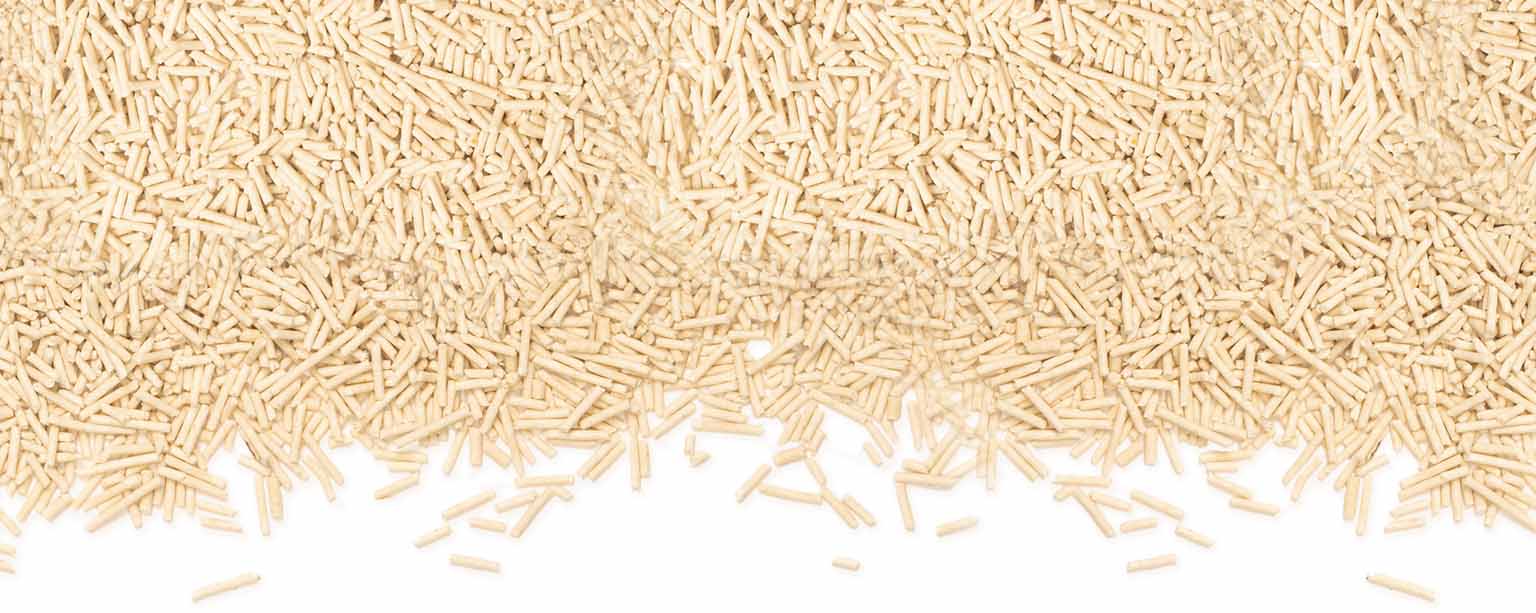 Wood-based cat litter pellets