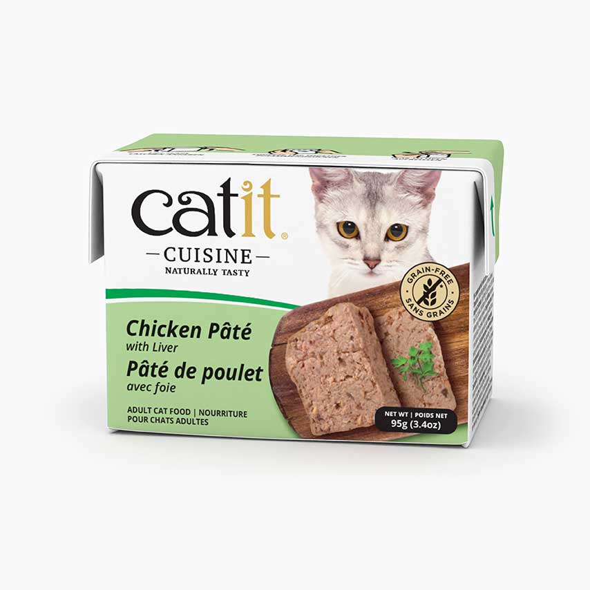 Catit Cuisine Chicken Pâté with Liver adult cat food packaging