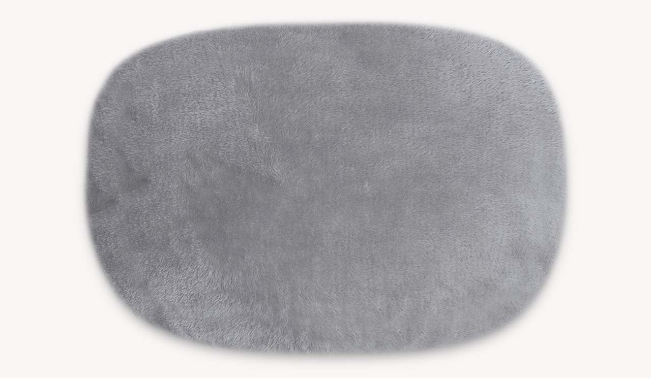 Gray oval plush cushion for the Catit PIXI smart feeder