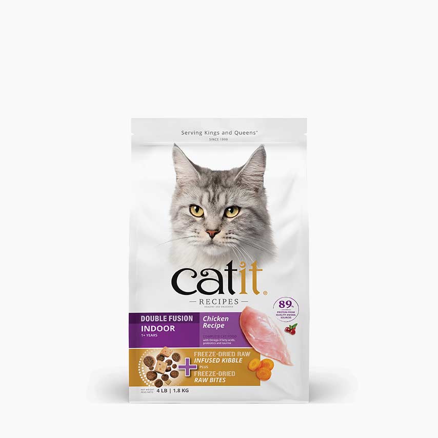 Catit Recipes Double Fusion Indoor Chicken Recipe cat food packaging