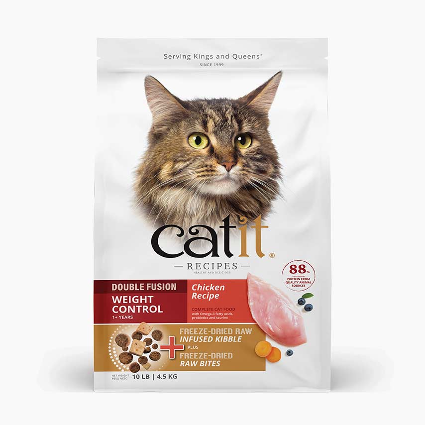 Catit Recipes Double Fusion Weight Control Chicken Recipe cat food packaging