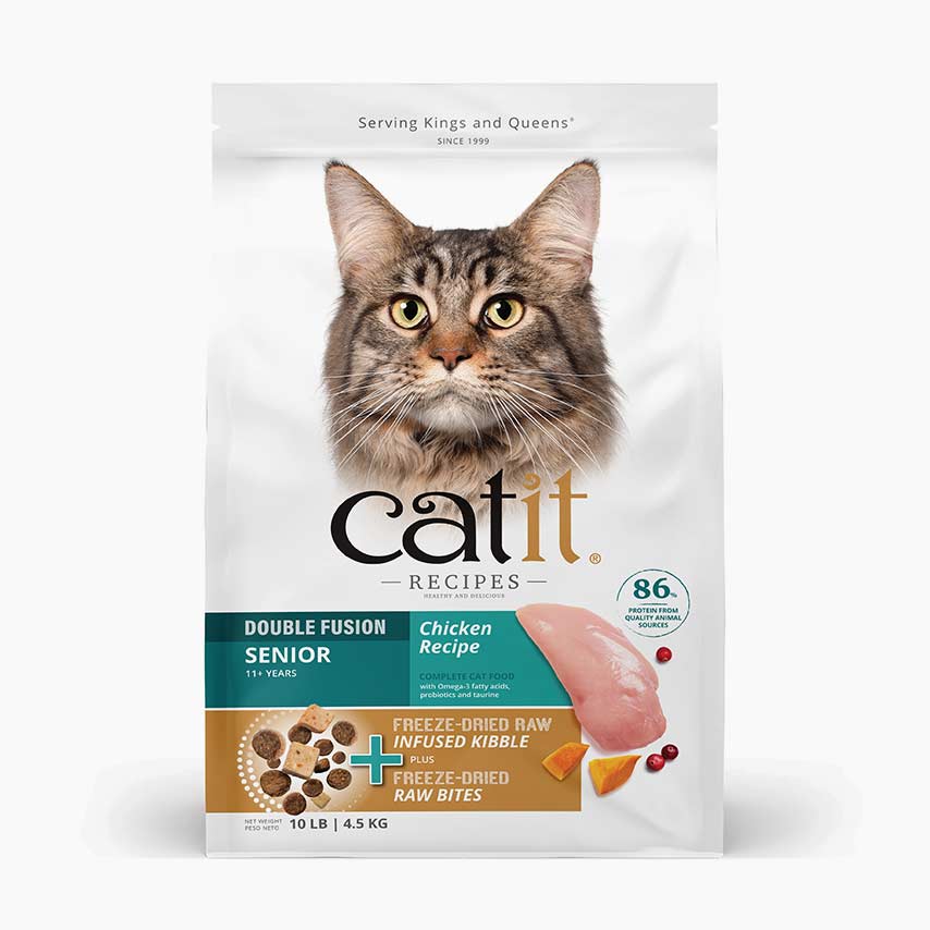 Catit Recipes Double Fusion Senior Chicken Recipe cat food packaging