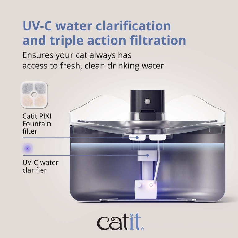 Catit Diffuser Catit PIXI Stainless Steel UV-C Drinking Fountain - Products