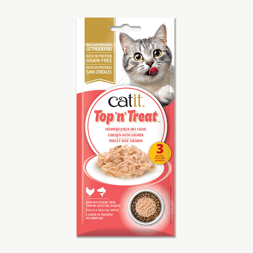 Confezione di Catit Top ’n’ Treat Pollo con salmone