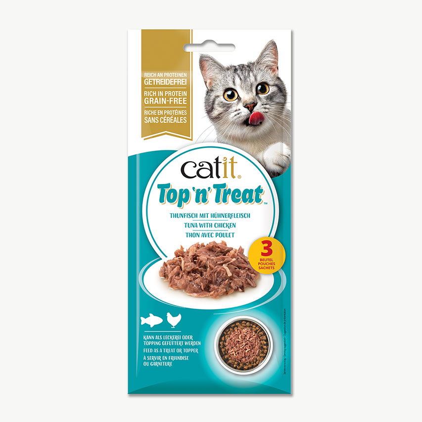 Confezione di Catit Top ’n’ Treat Tonno con pollo