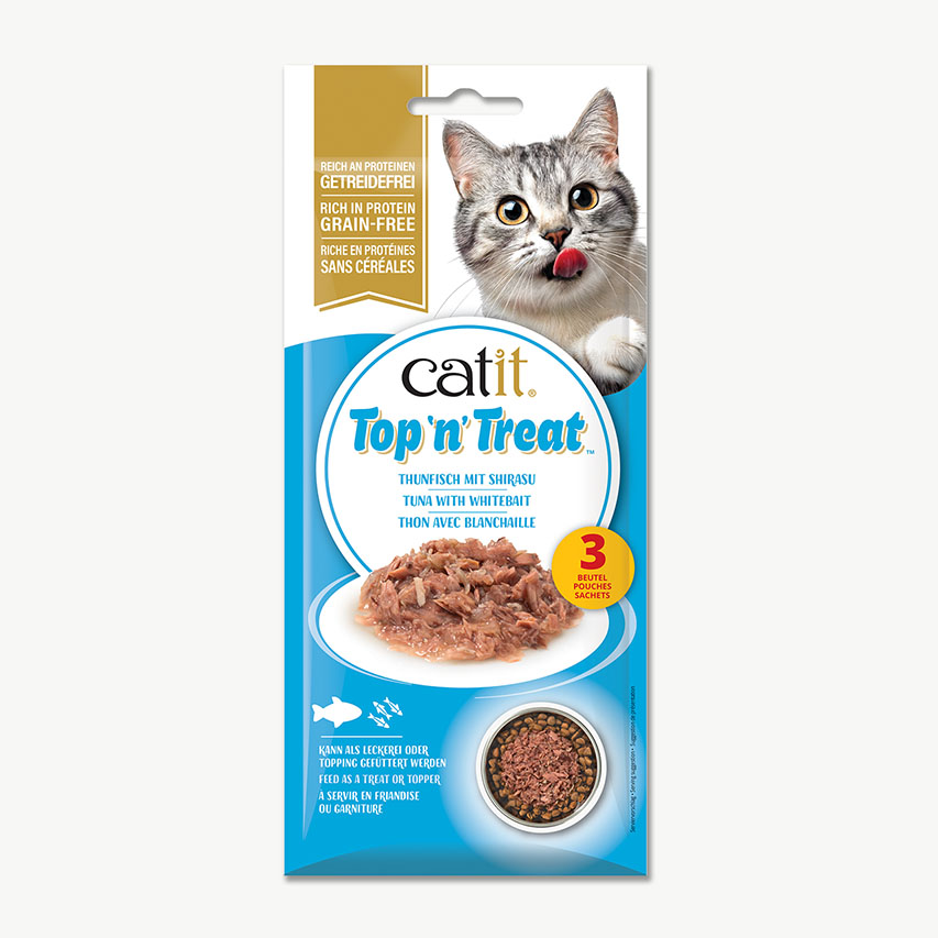 Confezione di Catit Top ’n’ Treat Tonno con bianchetti