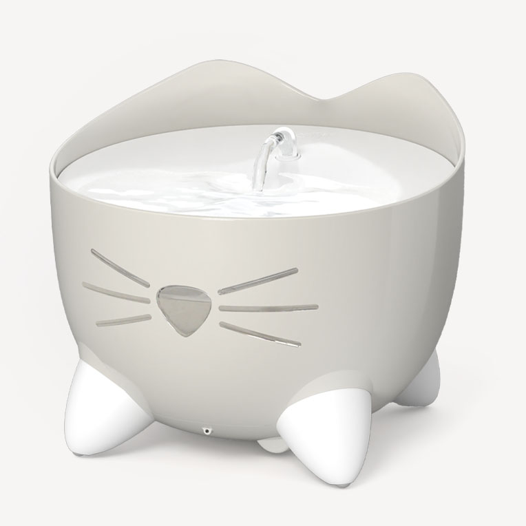 PIXI cat water fountain with a cat-shaped design and a small water spout