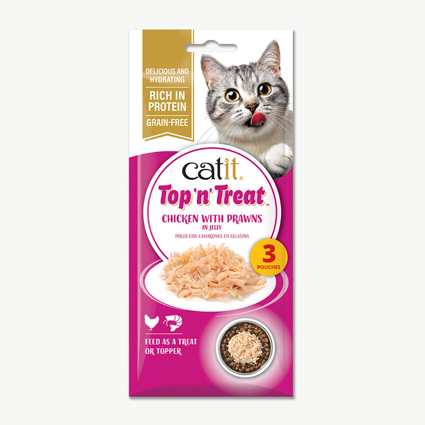 Catit Top ‘n’ Treat Chicken with Prawns packaging