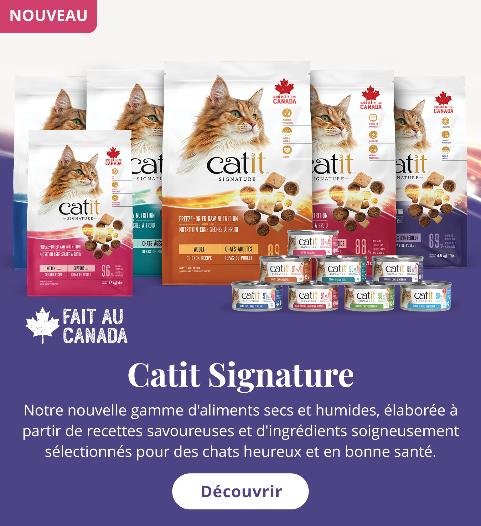 Sachets et boîtes Catit Signature