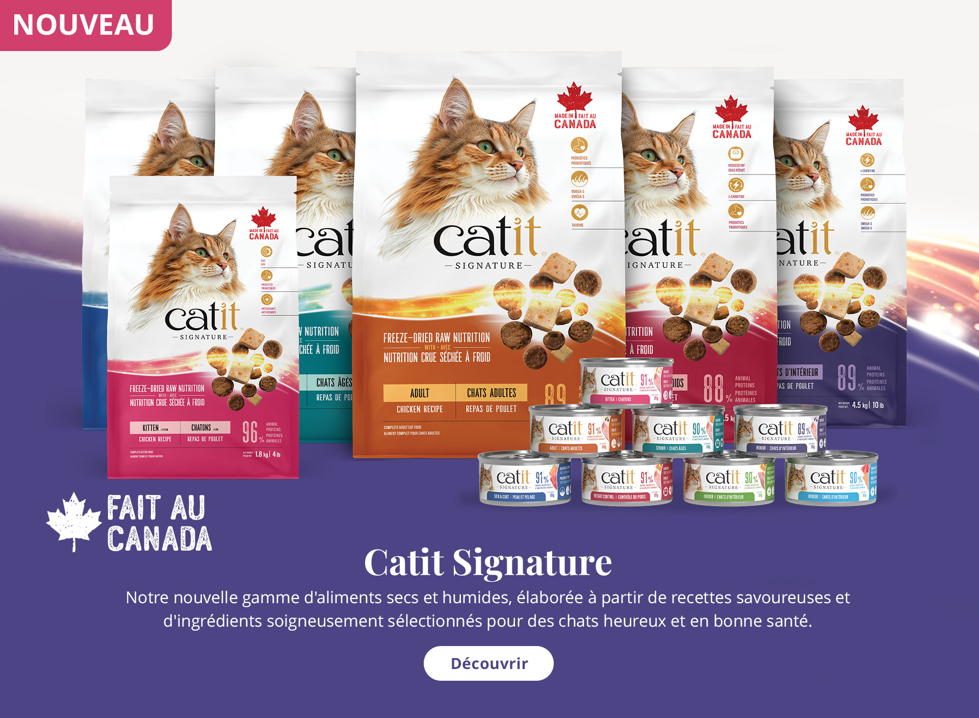 Sachets et boîtes Catit Signature