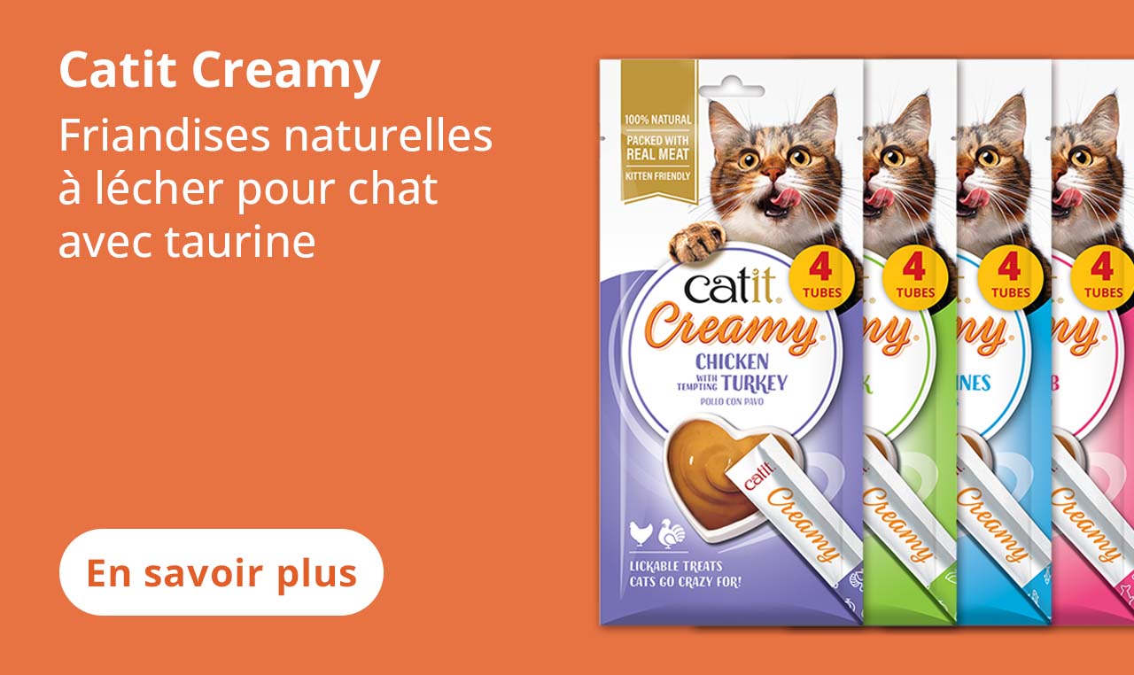 Catit Creamy
Friandises naturelles à lécher pour chat avec taurine