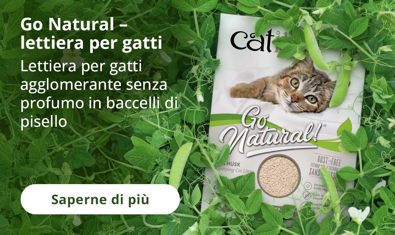 Go Natural - lettiera per gatti Lettiera per gatti agglomerante senza profumo in baccelli di pisello