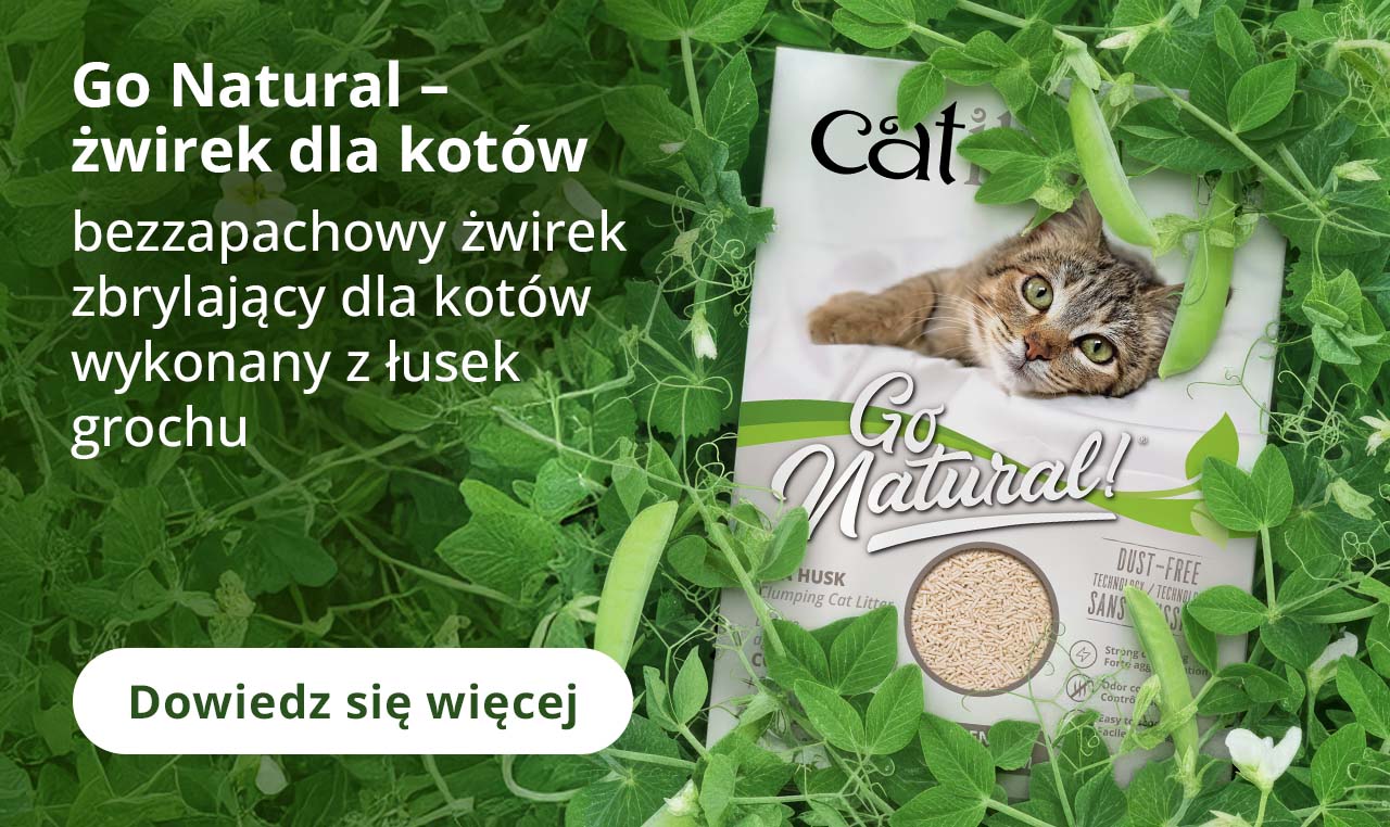 Go Natural - zwirek dla kotów bezzapachowy zwirek zbrylajacy dla kotów wykonany z tusek grochu